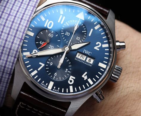 iwc 3777 rg case blue dial brown strap|HANDS.